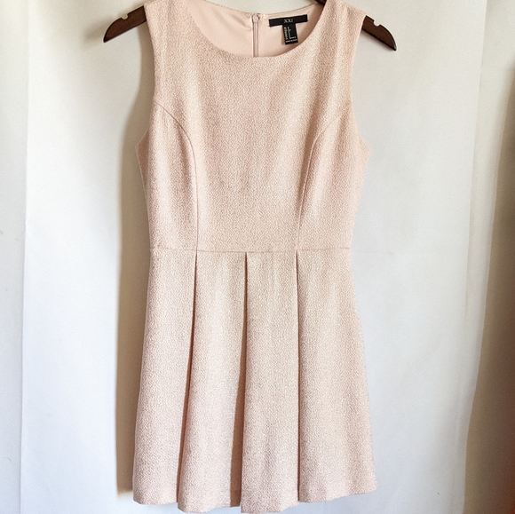 Forever 21 Pink Pleated Sparkle Mini Dress - Picture 2 of 7
